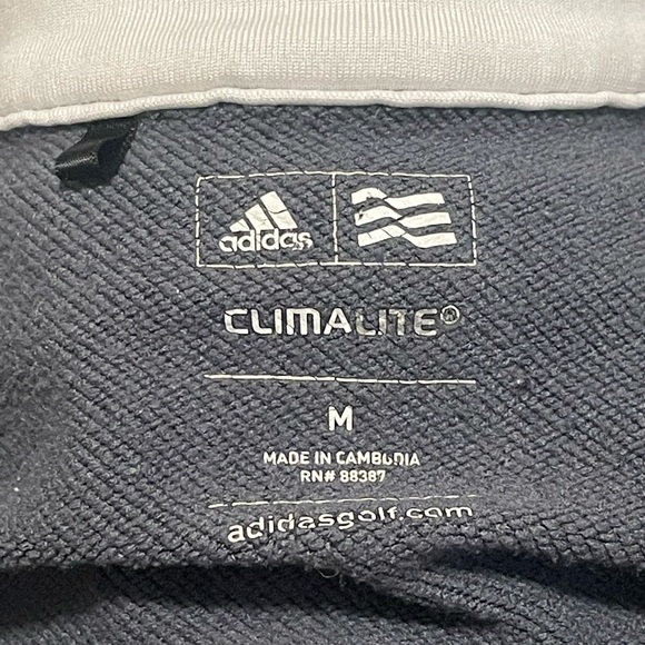 Men’s Adidas Climalite Zip Sweater Grey Sz M - Picture 5 of 6